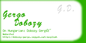 gergo dobozy business card